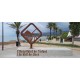 Escultura en acero corten Logo Turismo de L' Hospitalet de L' Infant